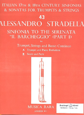 Sinfonia from the Serenata Il Barcheggio Part 1 for trumpet, strings and bc score and parts