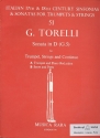 Sonata D-Dur G5 für Trompete, Streicher und Bc Partitur und Stimmen (Streicher 1-1-1-4)