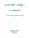 Sinfonia in D G8 for trumpet, strings and bc for trumpet and piano
