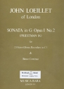 Sonate G-Dur op.1,2 fr 2 Flten (Oboen/Sopranblockflten) und Bc Stimmen (Bc ausgesetzt)