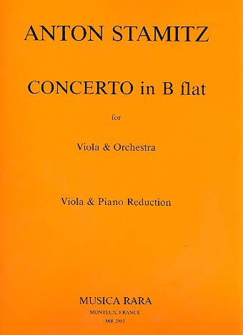 Konzert B-Dur fr Viola und Orchester fr Viola und Klavier