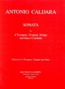 Sonate C-Dur fr 4 Trompeten, Pauken, Streicher und Bc fr 4 Trompeten, Pauken und Klavier Stimmen