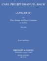 Konzert a-Moll WQ166 fr Flte, Streicher und Bc Partitur und Stimmen