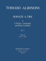 Sonate a tre op.1 Band 4 (Nr.10-12) fr 2 Violinen, Violoncello und Bc Partitur und Stimmen