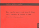 Eher was fr Madonna, Janet und Bjrk als fr Nicolaus, Helmut und Han fr Saxophon, Schlagzeug und Klavier Partitur