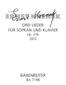 Drei Lieder Aber die Nchte - Beschwrung - Der Sternenhimmel im Monat Mai 1964 Singpartitur SSolo/Klav