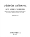 Der Sinn des Lebens nach einem Text von Hanns-Dieter Hsch aus dem Jahr 1960 fr Sopran, F Spielpartitur(en) SSolo/Fl/V/Va