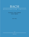 Concerto a due cembali senza ripieno BWV1061a  fr 2 Cembali Partitur
