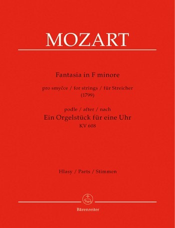 Fantasie f-Moll KV608 für 5 Streicher (Streichorchester) Partitur