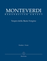 Vespro della beata vergine fr Soli, gem Chor und Orchester Partitur