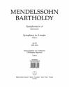 Mendelssohn Bartholdy, Felix Symphonie - Harmoniestimmen, Urtextausgabe 2 Fl/2 Ob/2 Klar/2 Fag/2 Hn/2 Trp/Pk