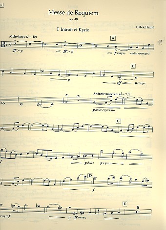 Messe de Requiem op.48 (Fassung von 1900) fr Soli, gem Chor und Orchester Viola 1