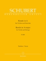 Rondo A-Dur D438 fr Violine und Streicher (Streichorchester) Partitur
