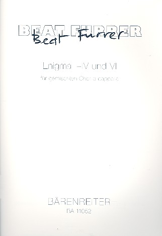 Enigma Nr.1-4 und Nr.6 fr gem Chor a cappella Partitur