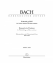 Concerto in g minor reconstructed from BWV1056 for violin, strings and basso continuo score