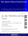 Strau (Son), Johann, Ja, das Schreiben und das Lesen RV 511A/B/C-3 Tenor / Bariton und Orchester Klavierauszug