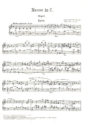 Messe C-Dur op.169 fr Soli, gem Chor und Orchester Orgel