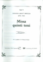 Missa quinti toni fr Soli, gem Chor, 2 Violinen, Kontrabass und Orgel Chorpartitur