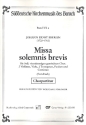 Missa solemnis brevis fr Soli, gem Chor und Orchester Chorpartitur