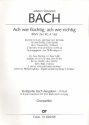 Ach wie flchtig ach wie nichtig Kantate Nr.26 BWV26 Chorpartitur
