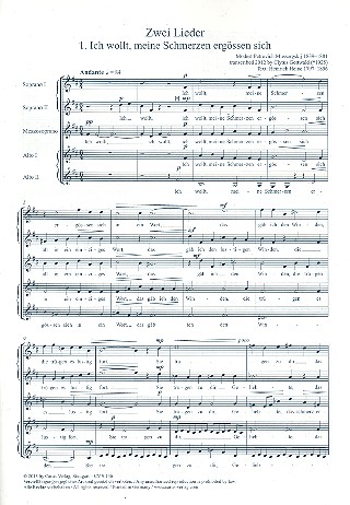 2 Lieder fr 5-7 Stimmen (gem Chor) a cappella Partitur
