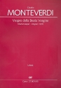 Vespro della Beata Vergine fr Soli, gem Chor und Orchester Klavierauszug