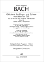 Bach, Johann Sebastian Gleichwie der Regen und Schnee vom Himmel fl Soli STB, Coro SATB, 2 Blfl, Fg, 4 Va, Bc Chorpartitur