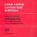 Klangstudie op.63 fr 3 Singstimmen und Instrumente Partitur