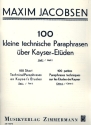 100 kleine technische Paraphrasen ber Kayer-Etden Band 1 fr Violine Repint