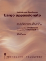 Largo appassionato aus der Sonate A-Dur op.2,2 fr Klavier fr 4 Violoncelli,  Partitur und Stimmen
