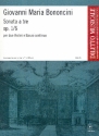 Sonata a tre d-Moll op.1,6 f�r 2 Violinen und Bc Partitur und Stimmen