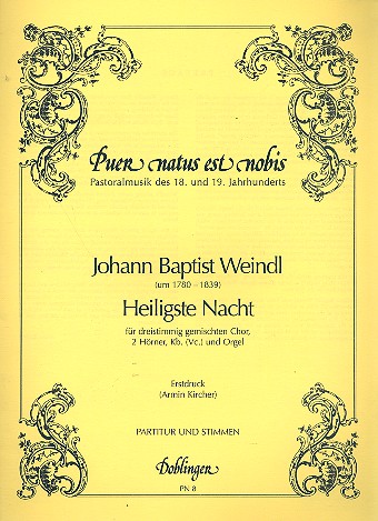 Heiligste Nacht fr gem Chor (SAB), 2 Hrner, Kontraba und Orgel
