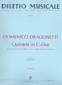 Quintett C-Dur fr Kontrabass (Violine), Violine, 2 Violen und Bass (Violoncello) Partitur