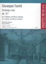 Sinfonia a tre op.5,7 fr 2 Violinen und Bc Partitur und Simmen