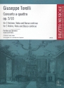 Concerto a quattro op.5,10 fr 2 Violinen, Viola und Bc Partitur und Simmen