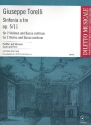 Sinfonia a tre e-Moll op.5,11 fr 2 Violinen und Bc Partitur und Stimmen