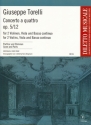 Concerto a quattro op.5,12 fr 2 Violinen, Viola und Bc Partitur und Stimmen
