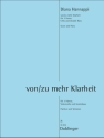 von/zu mehr Klarheit f�r 3 H�rner, Violoncello und Kontrabass Partitur und Stimmen
