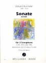 Sonate d-Moll für 3 Saxophone (SAB/AAB/ATB) Partitur und Stimmen