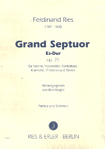 Grand Septuor Es-Dur op.25 für Violine, Violoncello, Klarinette, 2 Hörner und Klavier Partitur und Stimmen