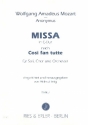 Missa C-Dur nach Cosi fan tutte fr Soli, gem Chor und Orchester Partitur