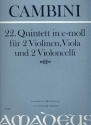Quintett e-Moll Nr.22 fr 2 Violinen, Viola und 2 Violoncelli Partitur und Stimmen