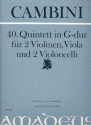 Quintett G-Dur Nr.40 fr 2 Violinen, Viola und 2 Violoncelli Partitur und Stimmen