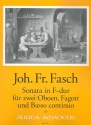 Sonate F-Dur fr 2 Oboen, Fagott und Bc Partitur und Stimmen