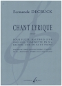 Chant lyrique op.69 pour flte, hautbois, clarinette, basson, cor en fa et piano partition et parties