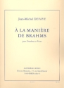  la manire de Brahms pour trombone et piano