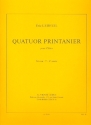 Quatuor Printanier pour 4 flutes (4 flutes en c ou 3 flutes en c et flute alto) partition et 5 parties