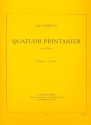 Quatuor Printanier pour 4 flutes (4 flutes en c ou 3 flutes en c et flute alto) partition et 5 parties