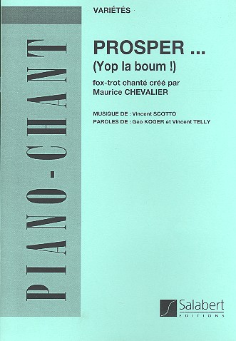 Prosper (Yop La Boum) pour voix et piano