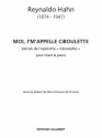 Hahn  Moi J'M'Appell Ciboulette Chant-Piano  Vocal and Piano